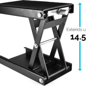 Stander, Cric Central Zoco Moto Mid-Lift M, Greutate maxima 500 kg, manivela inclusa, pentru Harley si Chopper, Negru - imagine 5