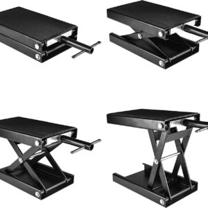 Stander, Cric Central Zoco Moto Mid-Lift M, Greutate maxima 500 kg, manivela inclusa, pentru Harley si Chopper, Negru - imagine 3